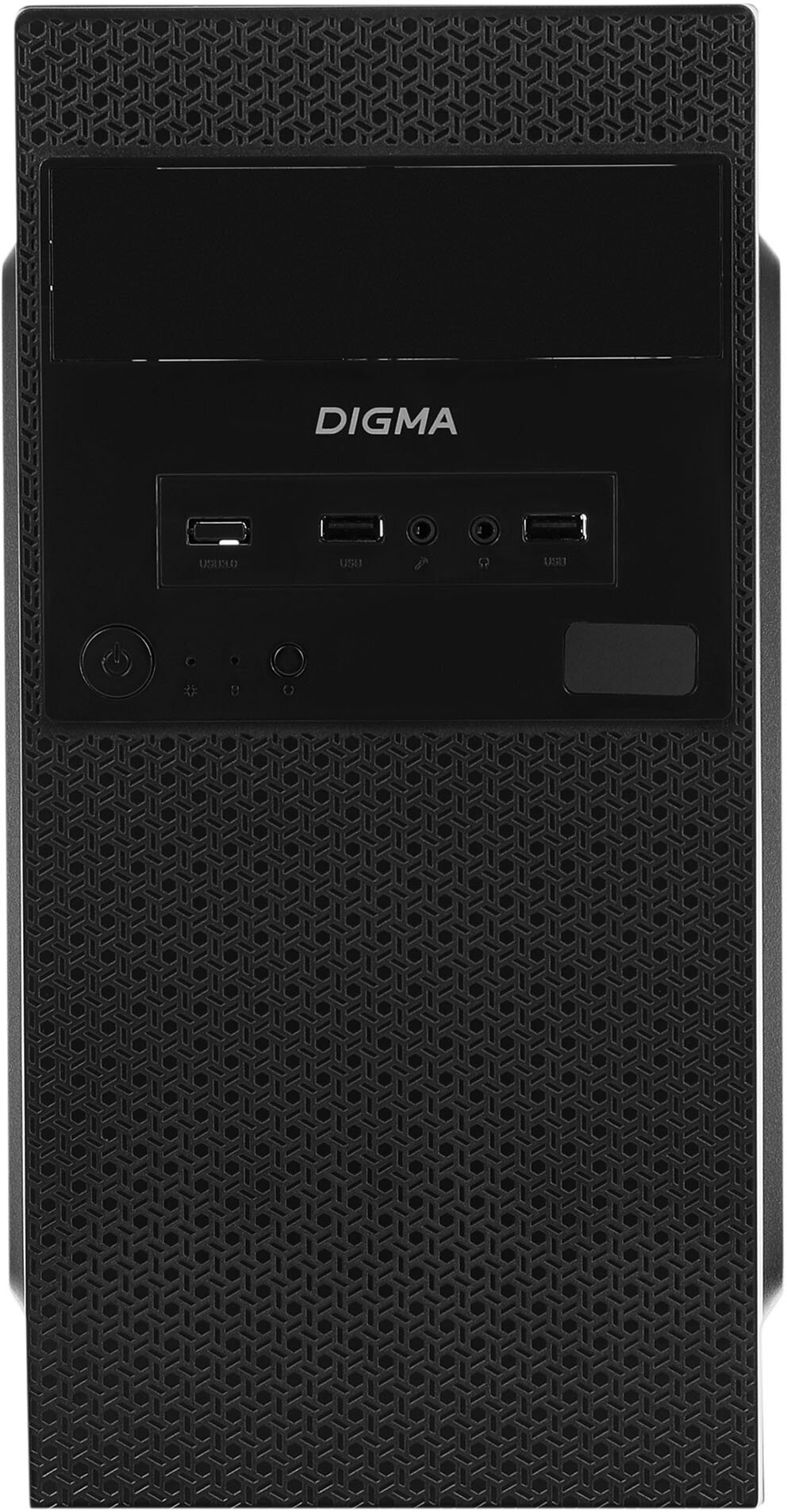 Корпус Digma DC-MATX103-U2 черный без БП mATX 1x80mm 2x120mm 2xUSB2.0 audio