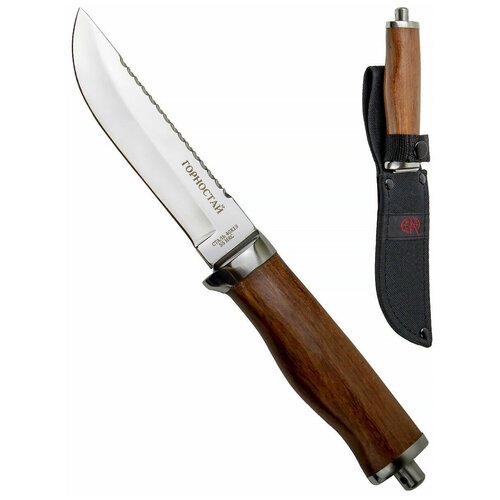 Нож туристический Pirat Горностай, ножны кордура, длина клинка 11 см