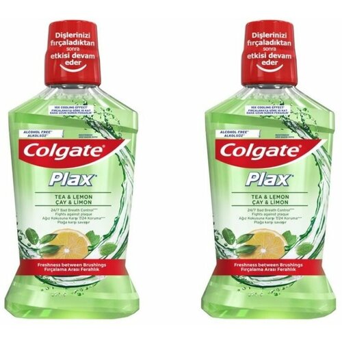 Colgate Ополаскиватель для полости рта Plax Свежесть чая, 500 мл, 2 шт