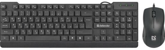 Комплект клавиатура и мышь Defender York C-777 черный (45779)