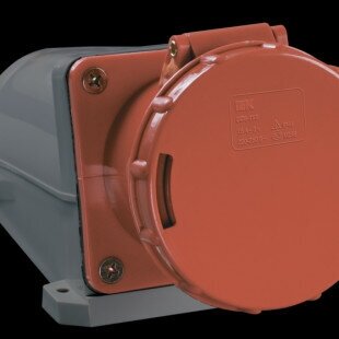 PSR12-063-4 Розетка 134 стационарная 3Р+РЕ 63А 380В IP54 IEK - фото №2