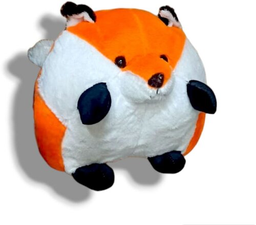 Мягкая игрушка Лиса круглая оранжевая 40 см