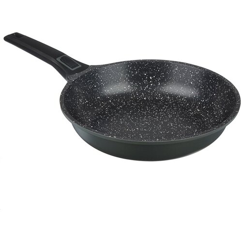 Сковорода литая славяна Уран d26см, антипригарное покрытие Мрамор, индукция, съемная ручка