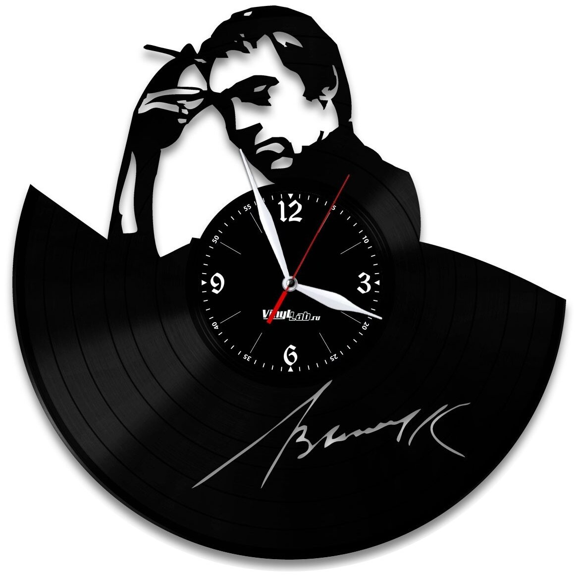 Часы из виниловой пластинки (c) VinylLab Высоцкий