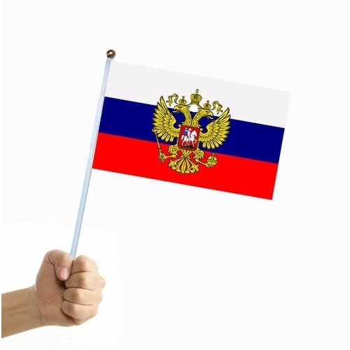 Набор флажков с символикой РФ Триколор 12 штук, набор флагов России, флажки