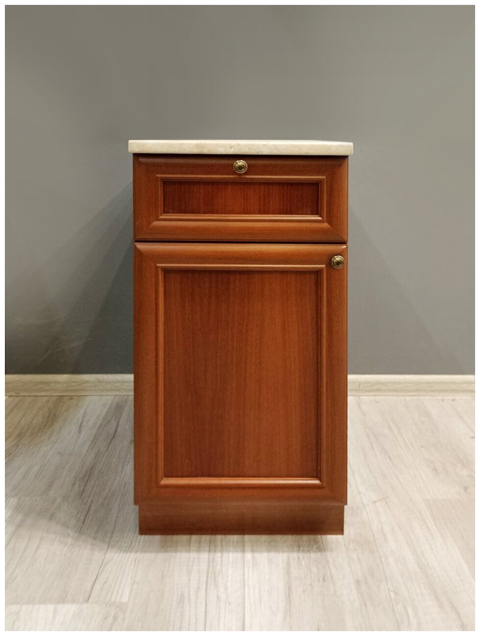 Модуль кухонный Джулия шкаф- стол однодверный с ящиком ш.40 цвет орех - фотография № 6