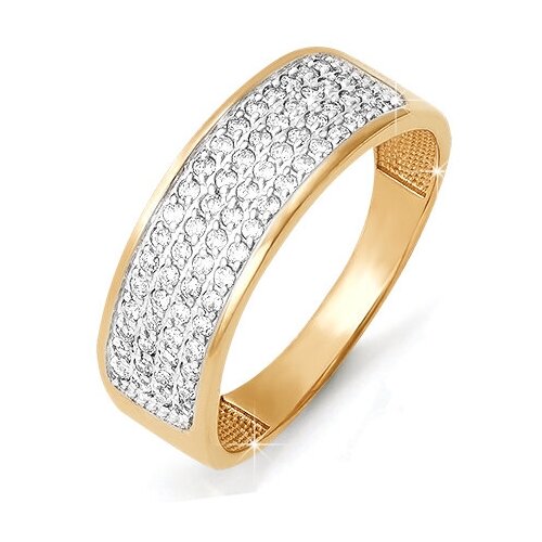 фото Золотое кольцо кюз del'ta d111143 с фианитом diamant-online