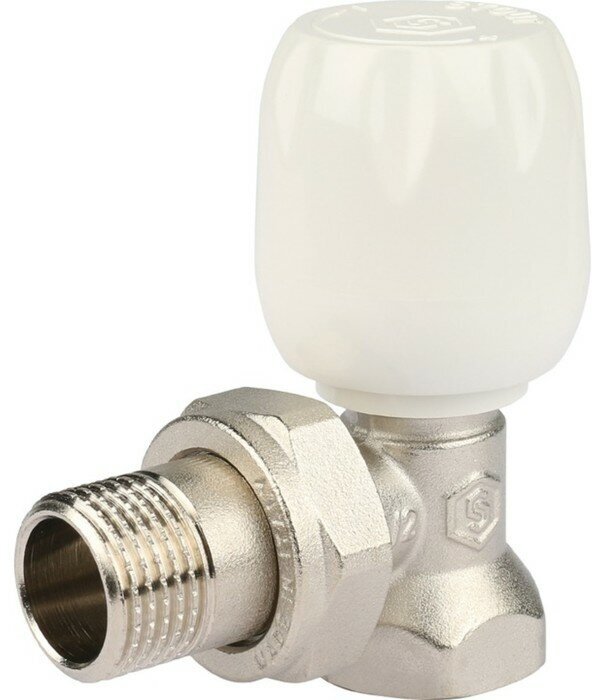 SVRS-1152-000015 STOUT Клапан ручной терморегулирующий с неподъемным шпинделем угловой 1/2"