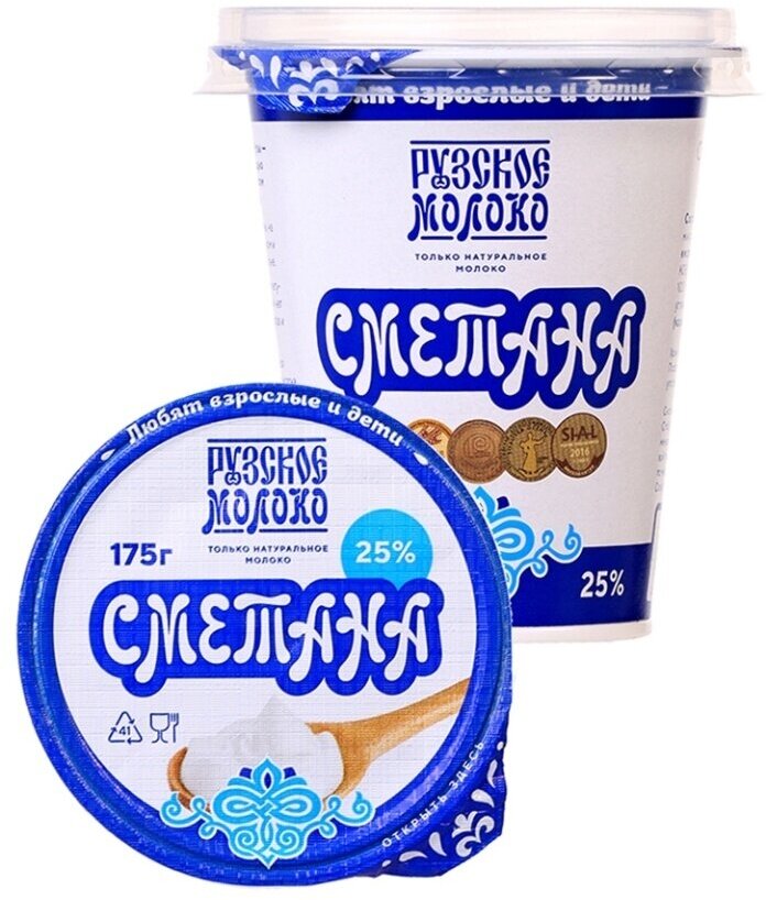 Сметана Рузское молоко 25% Россия, бзмж