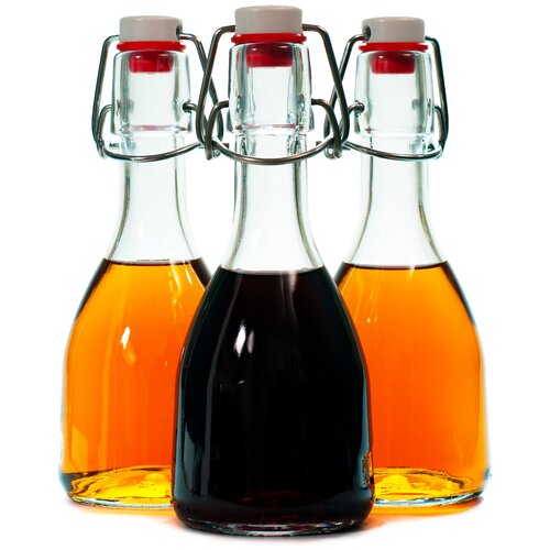 Бутылка стеклянная, емкость для масла с бугельной пробкой Babl-250, KHome, 250 мл, 3 шт