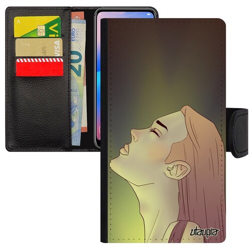 фото Чехол книжка на смартфон apple iphone xs, "надежда" девушка предвкушение utaupia