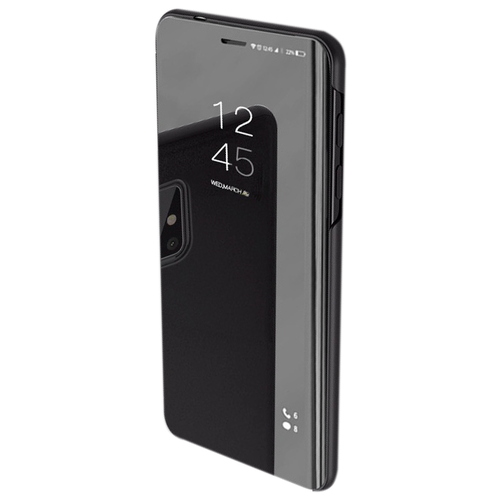 Чехол MyPads Clear View Cover для Samsung Galaxy A51 SM-A515F (2020), черный чехол книжка mypads для samsung galaxy s10 sm g973f с дизайном clear view cover с полупрозрачной пластиковой крышкой с зеркальной поверхностью черный