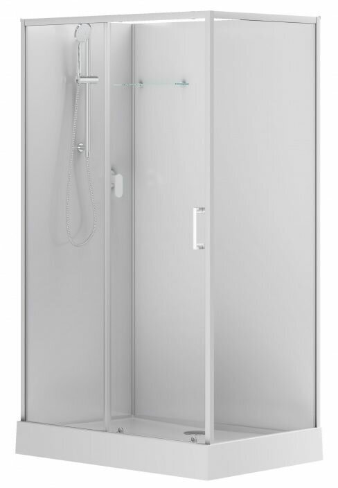 Душевая кабина Aquanet Passion EVO 120x80 L White левая без крыши, стекло прозрачное, профиль белый