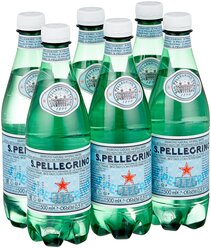 Минеральная вода S. Pellegrino газированная, ПЭТ, 6 шт. по 0.5 л