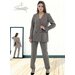 Пиджак Saniatti, удлиненный, силуэт трапеция, двубортный, подкладка, размер M, коричневый