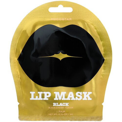 Патчи гидрогелевые для губ, с ароматом черешни / Lip Mask Single Pouch Black 3 г