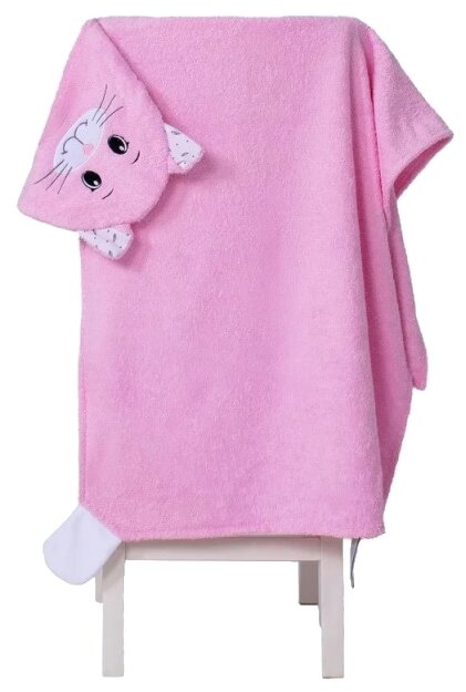 Полотенце  BabyBunny Розовая кошка банное, 65x125см, розовый