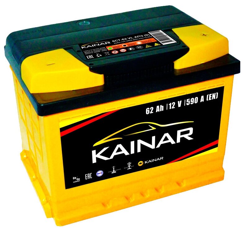 Аккумулятор Kainar 6СТ-62 VL АПЗ о.п. 242х175х190