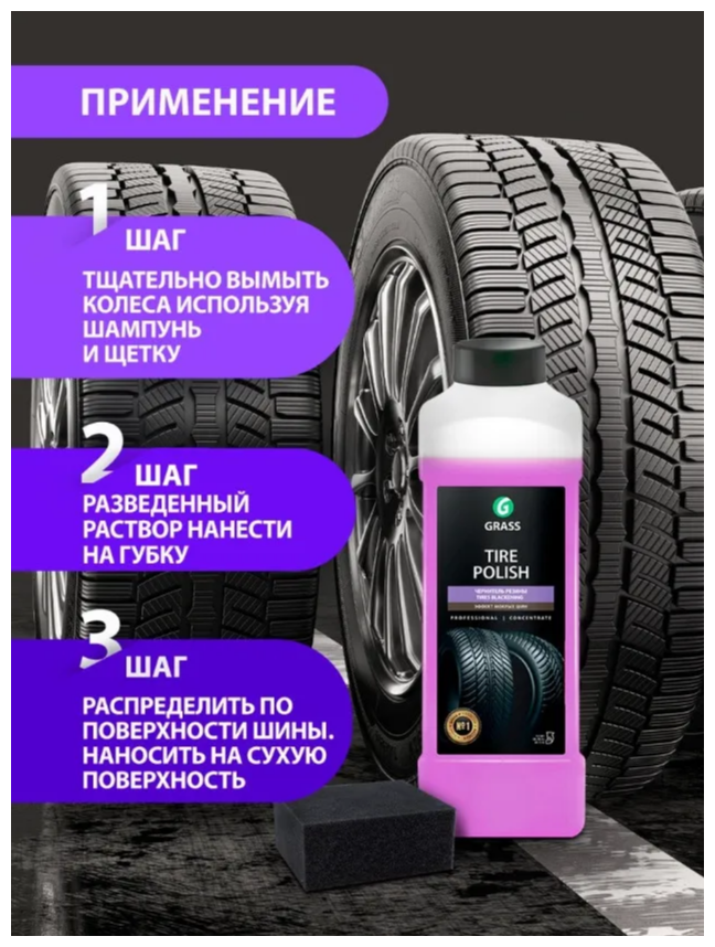 Полироль для шин Grass Tire Polish 121201 концентрат