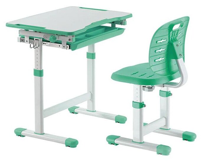 Комплект парта + стул трансформеры FunDesk Piccolino III Green 515965