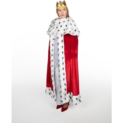 Мантия Короля взрослая с золотой короной (44-54) корона королевская надувная