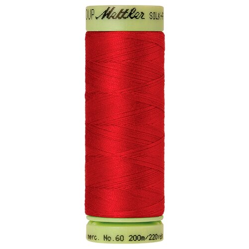 Нить для машинного квилтинга SILK-FINISH COTTON 60, 200 м 100% хлопок 0504 Country Red ( 9240-0504 )