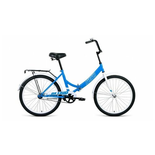 ALTAIR Городской велосипед ALTAIR City 24 голубой/белый 16 рама складной велосипед altair city 24 2021 голубой белый рама 16