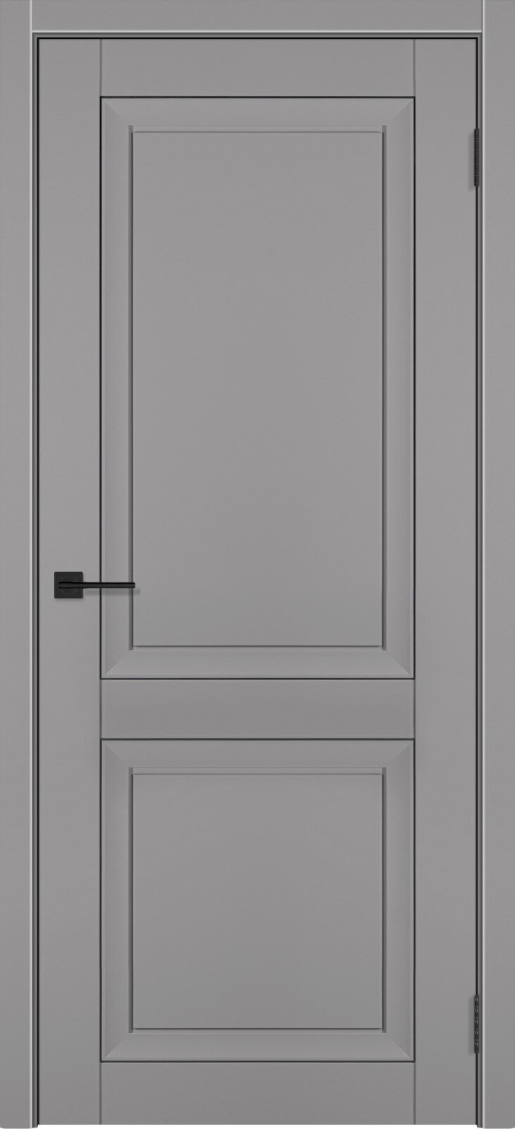 Межкомнатная дверь ДГ "Деканто", Soft touch покрытие Серый бархат, толщина 36мм, 800*2000*36мм.