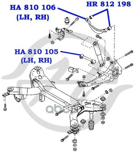 Рычаг Задней Подвески, Поперечный (Развальный) Mazda 6 Gg/Gy (2002-) Hanse арт. HA810105