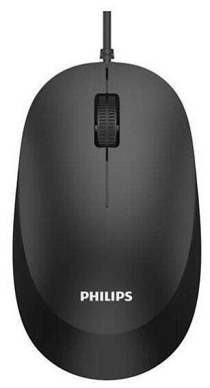 Philips Мышь Проводная Мышь SPK7207BL USB 2.0, 3 кнопки 1000dpi, Чёрный