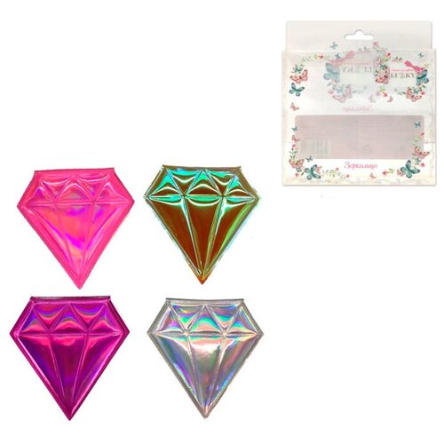 Зеркальце карманное Кристалл голография Т21907 Lukky 528₽