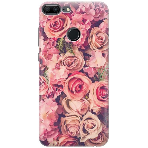 фото Re:paчехол - накладка artcolor для honor 9 lite с принтом "розовый куст"