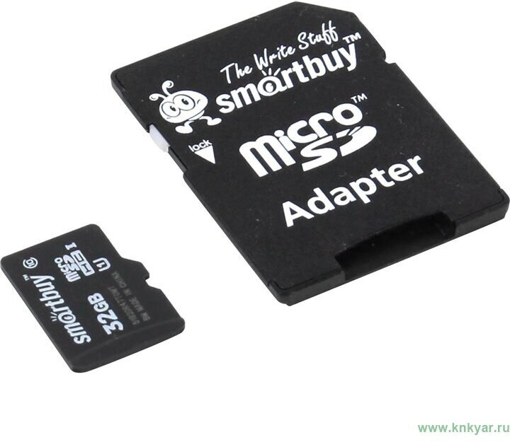Micro SecureDigital 32Gb Smart buy SB32GBSDCL10-01 {Micro SDHC Class 10, SD adapter}