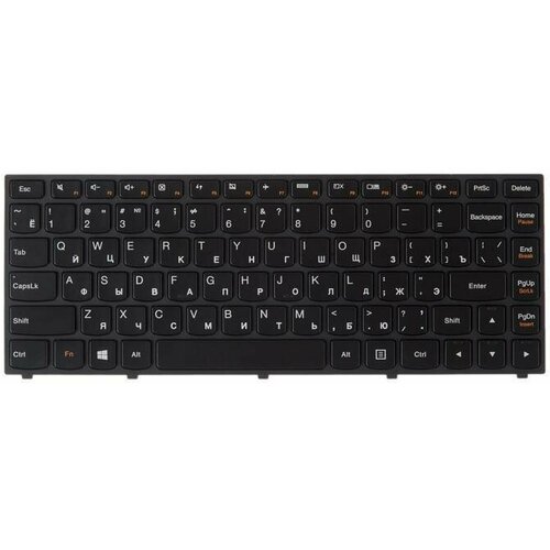Клавиатура для ноутбука Lenovo Yoga 13 чёрная с чёрной рамкой 25202899 1581₽