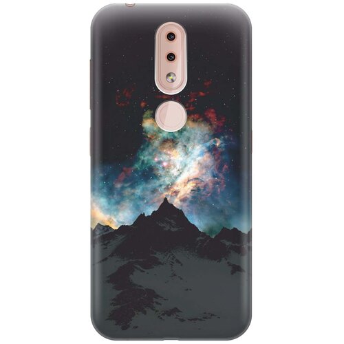 фото Gosso ультратонкий силиконовый чехол-накладка для nokia 4.2 с принтом "горы и звезды"
