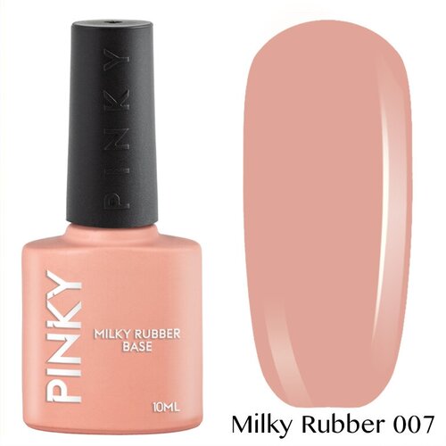 Elpaza Камуфлирующая каучуковая база PINKY Milky Rubber Base 007 ,10 мл pinky камуфлирующая база milky rubber base 02 10 мл