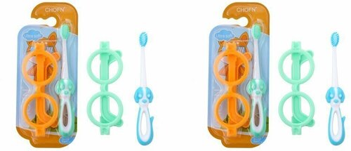 Farres cosmetics Зубная щетка детская с игрушкой Очки, 2 шт