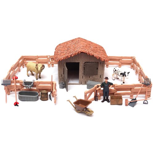 фото Игровой набор ферма с домом, животными и аксессуарами jia yu toys