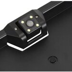 Камера заднего вида в рамке номерного знака JX-9488 с подсветкой (Черный) - изображение
