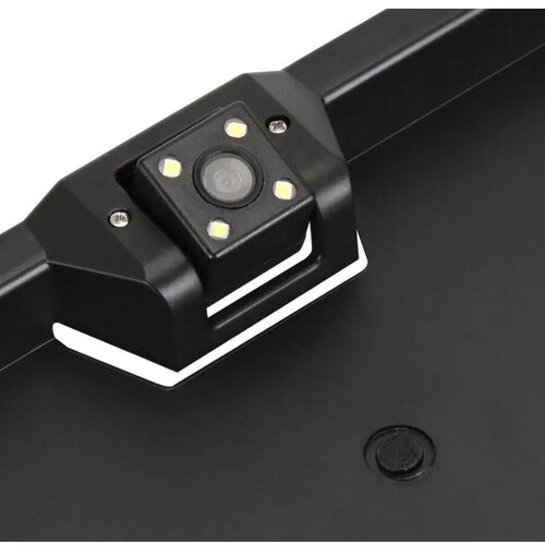 Камера заднего вида в рамке номерного знака JX-9488 с подсветкой (Черный)