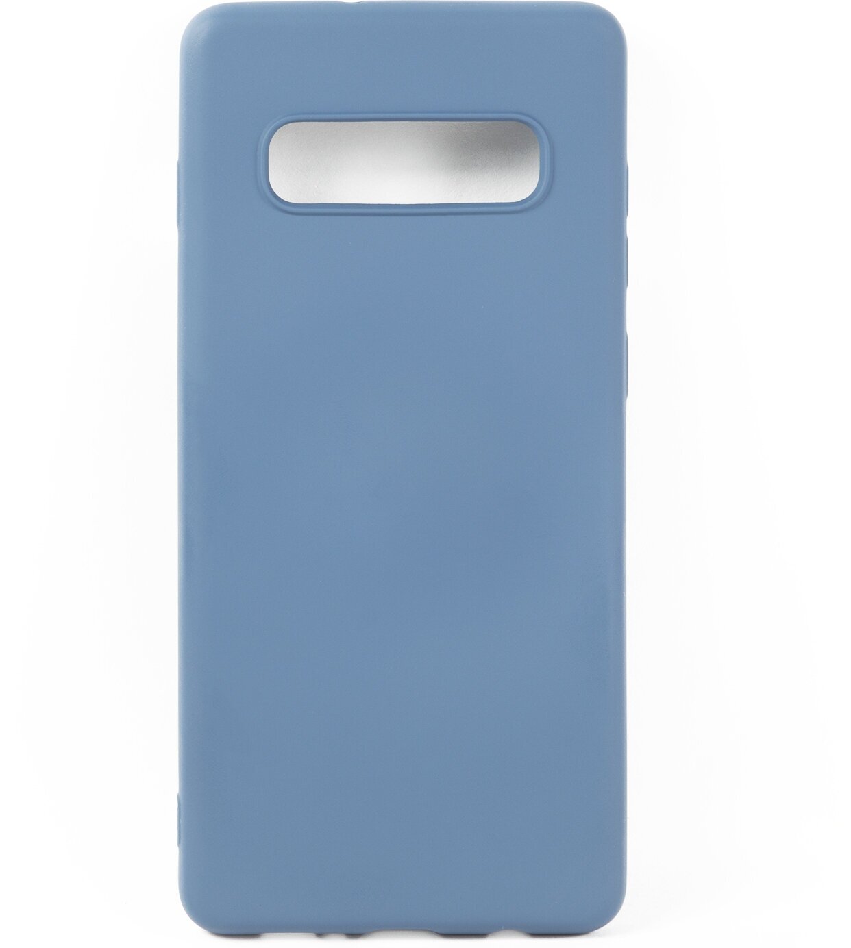 Чехол защитный mObility софт тач для Samsung Galaxy S10 Plus (синий) УТ000020598 - фото №1