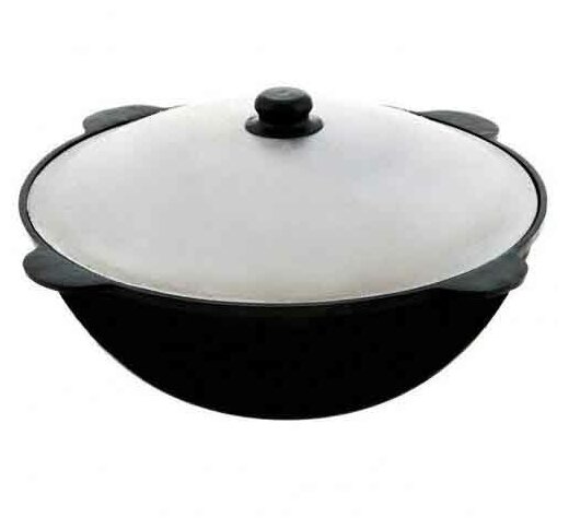 Казан 4,0л чугун с алюминиевой крышкой, плоское дно Узбекистан г. Намаган