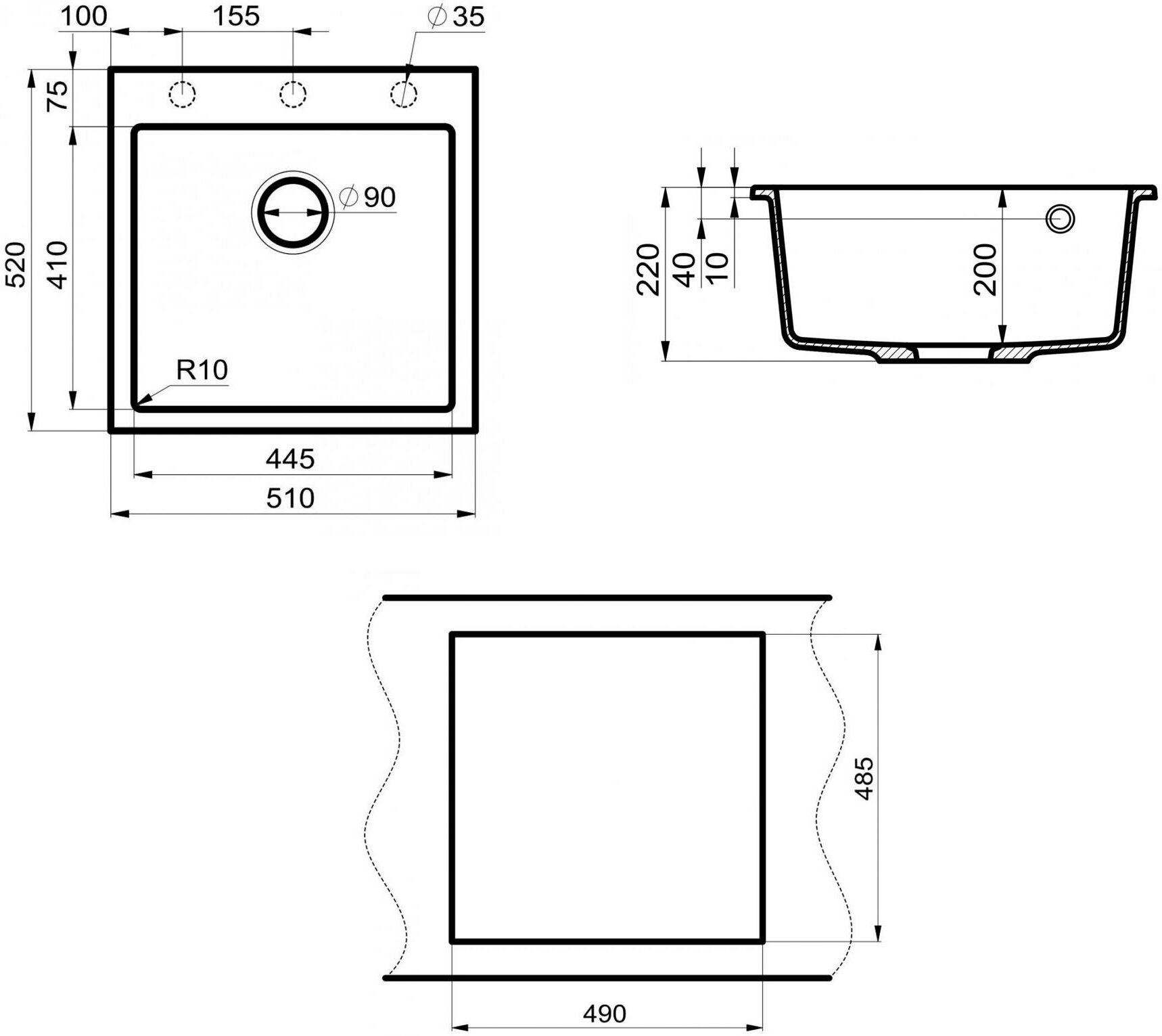 Мойка кухонная Point Арбель 51 PN3001W, белый - фотография № 2