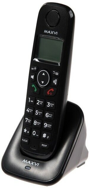 Радиотелефон DECT Maхvi GA-01, Caller ID, интерком, спикерофон, АОН, конференц-связь, черный