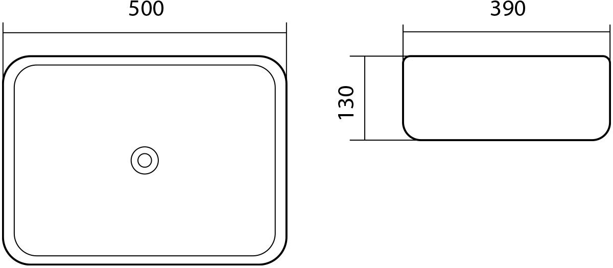 Aquatek AQ5515-00 Вега Раковина накладная, 50х39 см, белая - фотография № 3