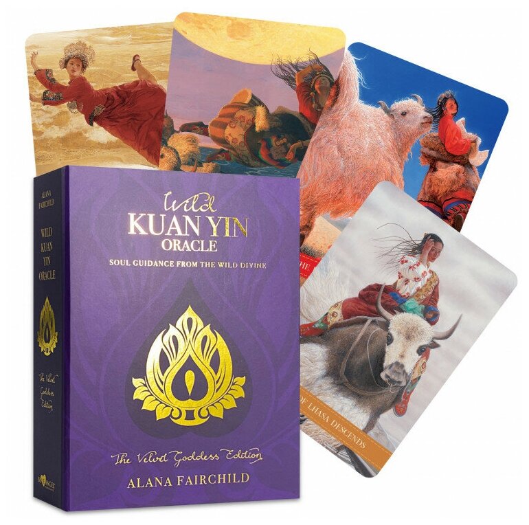 Карты Таро "Wild Kuan Yin Oracle Cards - Velvet Goddess Edition" Blue Angel / Оракул Дикого Куан Инь (Вельветовая версия)