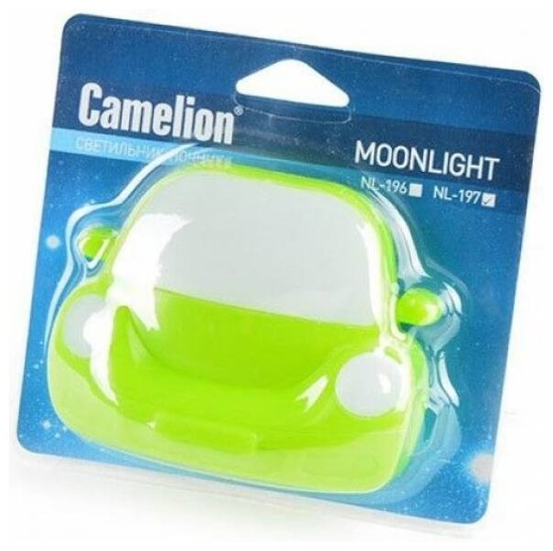 Camelion "Машинка" зеленая (LED ночник с выкл, 220V) CAMELION NL-197 (1 шт.) - фотография № 2