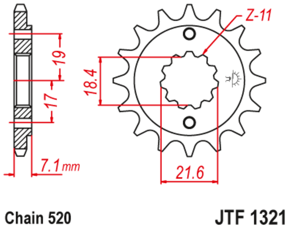 Звезда Ведущая JT Sprockets арт. 1321.13