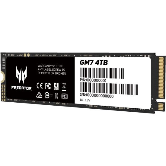 Накопитель SSD Acer Predator GM7 PCIe NVMe 4.0 x4 M.2 2280 4TB