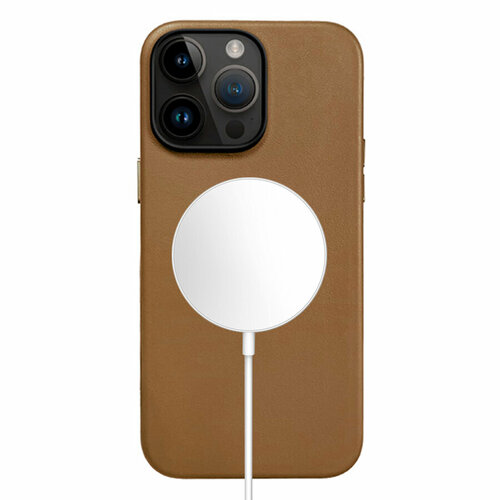 Чехол с MagSafe для iPhone 14 Pro Max MAG NOBLE COLLECTION-Коричневый